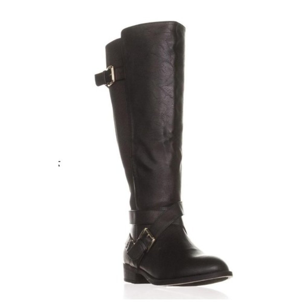 NWOB Thalia Wide Calf Faux Leather Riding Boot 6W​